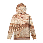 T-Rex Fossil Print Pullover Hoodie