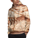 T-Rex Fossil Print Pullover Hoodie
