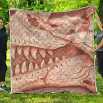 T-Rex Fossil Print Quilt