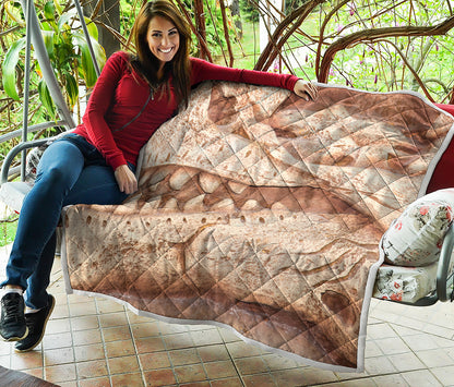 T-Rex Fossil Print Quilt