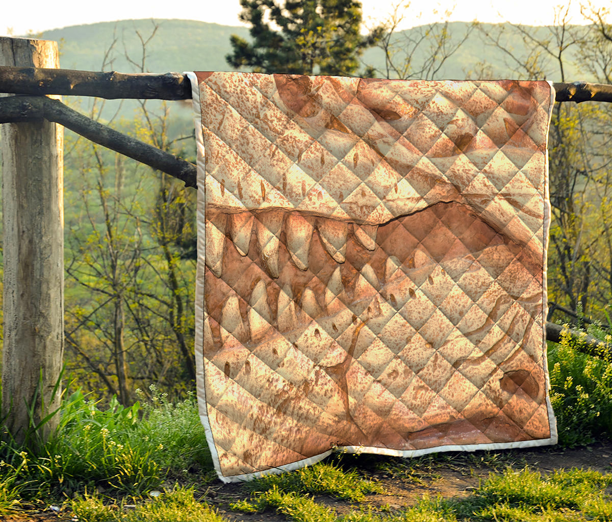 T-Rex Fossil Print Quilt