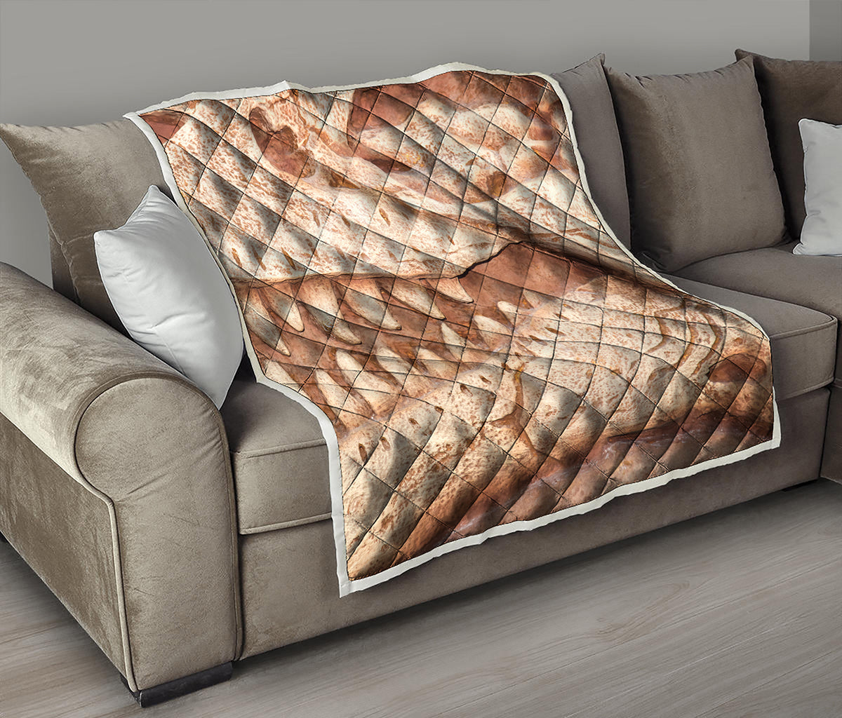 T-Rex Fossil Print Quilt