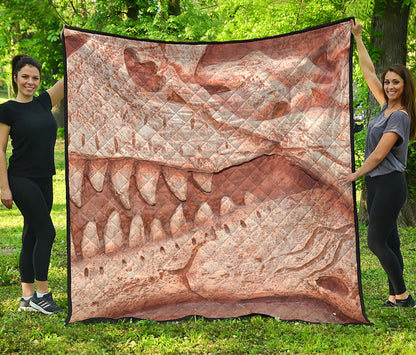 T-Rex Fossil Print Quilt