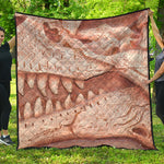 T-Rex Fossil Print Quilt