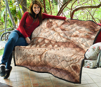T-Rex Fossil Print Quilt