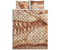 T-Rex Fossil Print Quilt Bed Set