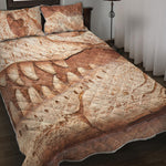 T-Rex Fossil Print Quilt Bed Set