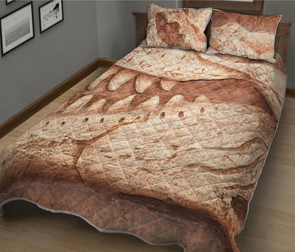 T-Rex Fossil Print Quilt Bed Set