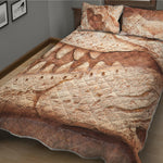T-Rex Fossil Print Quilt Bed Set