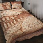 T-Rex Fossil Print Quilt Bed Set
