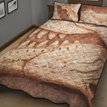 T-Rex Fossil Print Quilt Bed Set