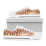 T-Rex Fossil Print White Low Top Shoes