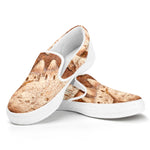 T-Rex Fossil Print White Slip On Shoes