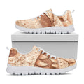 T-Rex Fossil Print White Running Shoes