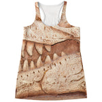 T-Rex Fossil Print Women's Racerback Tank Top
