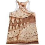 T-Rex Fossil Print Women's Racerback Tank Top