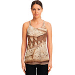T-Rex Fossil Print Women's Racerback Tank Top
