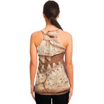 T-Rex Fossil Print Women's Racerback Tank Top