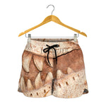T-Rex Fossil Print Women's Shorts