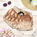 T-Rex Fossil Print Women's Shorts