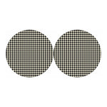 Tan And Black Houndstooth Pattern Print Car Coasters