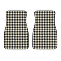 Tan And Black Houndstooth Pattern Print Front Car Floor Mats