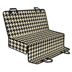 Tan And Black Houndstooth Pattern Print Pet Car Back Seat Cover
