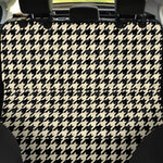 Tan And Black Houndstooth Pattern Print Pet Car Back Seat Cover