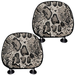 Tan And Black Snakeskin Print Car Headrest Covers