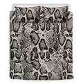Tan And Black Snakeskin Print Duvet Cover Bedding Set