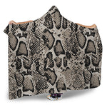 Tan And Black Snakeskin Print Hooded Blanket