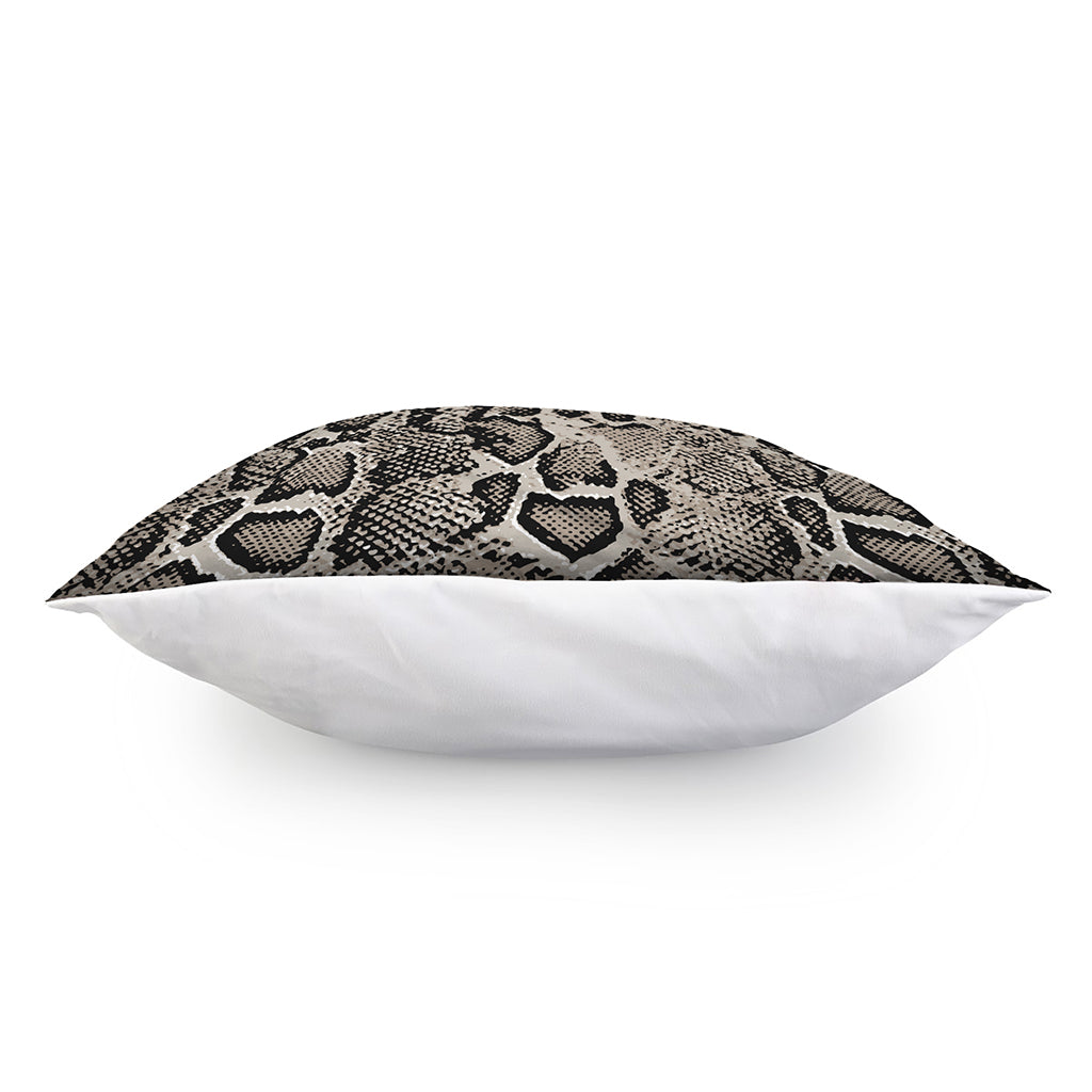 Tan And Black Snakeskin Print Pillow Cover