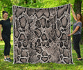 Tan And Black Snakeskin Print Quilt