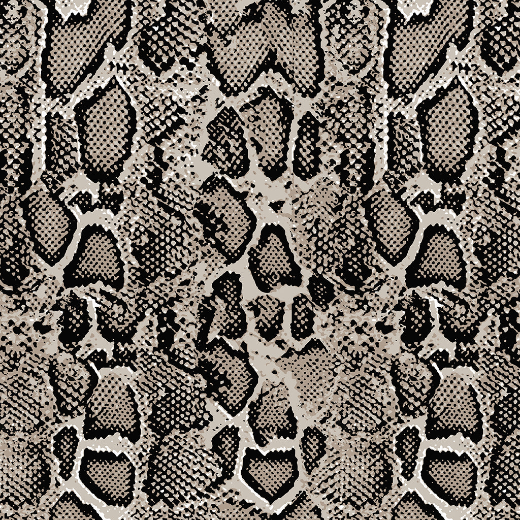 Tan And Black Snakeskin Print Quilt
