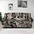 Tan And Black Snakeskin Print Sofa Cover