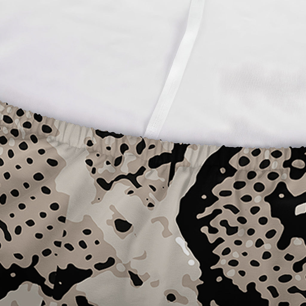 Tan And Black Snakeskin Print Sofa Cover
