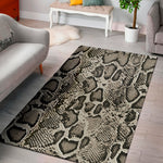 Tan And Black Snakeskin Printt Area Rug