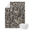 Tan And Black Snakeskin Print Blanket