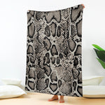 Tan And Black Snakeskin Print Blanket