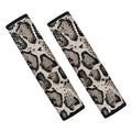 Tan And Black Snakeskin Print Car Seat Belt Covers