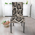 Tan And Black Snakeskin Print Dining Chair Slipcover