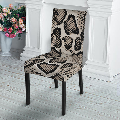 Tan And Black Snakeskin Printt Dining Chair Slipcover