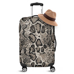 Tan And Black Snakeskin Printt Luggage Cover