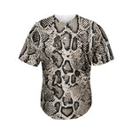 Tan And Black Snakeskin Printt Men's Baseball Jersey