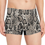 Tan And Black Snakeskin Printt Men's Boxer Briefs