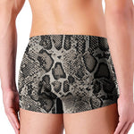 Tan And Black Snakeskin Printt Men's Boxer Briefs