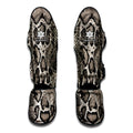 Tan And Black Snakeskin Print Muay Thai Shin Guards