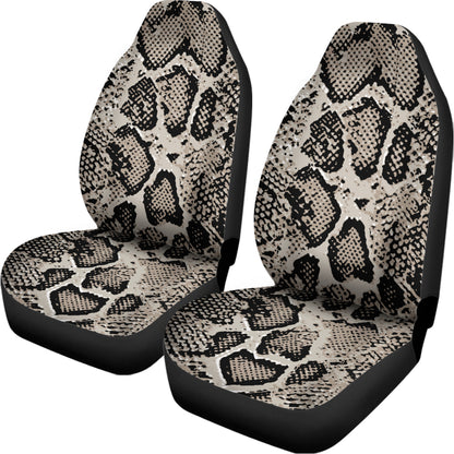 Tan And Black Snakeskin Printt Universal Fit Car Seat Covers