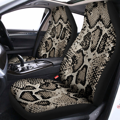 Tan And Black Snakeskin Printt Universal Fit Car Seat Covers