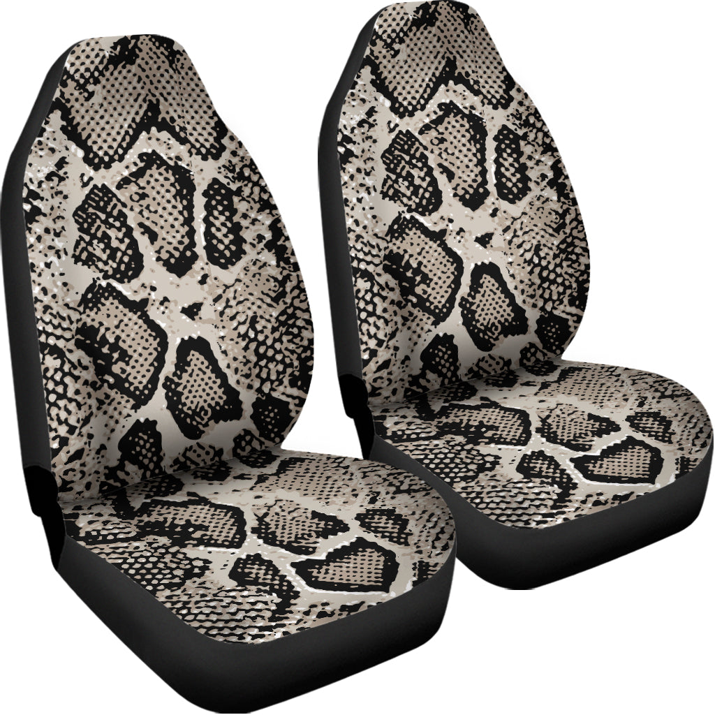 Tan And Black Snakeskin Printt Universal Fit Car Seat Covers